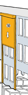 Rideaux pare-flammes pour application en façade
